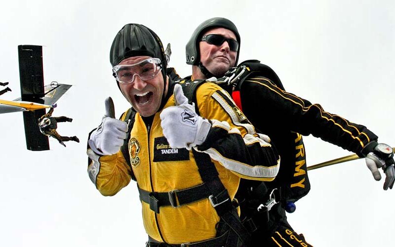 Fallschirmspringen ist der Adrenalin Kick