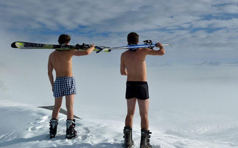 Ski fahren im Sommer