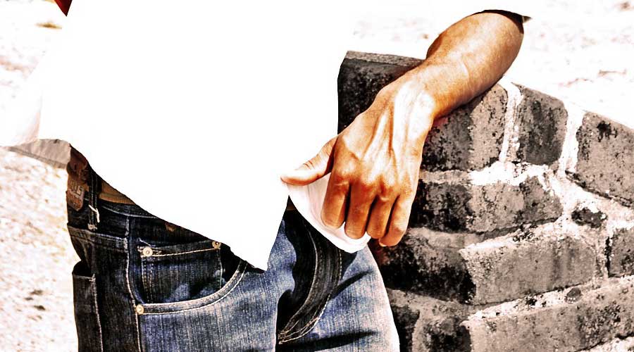 Stonewashed Jeans Mann