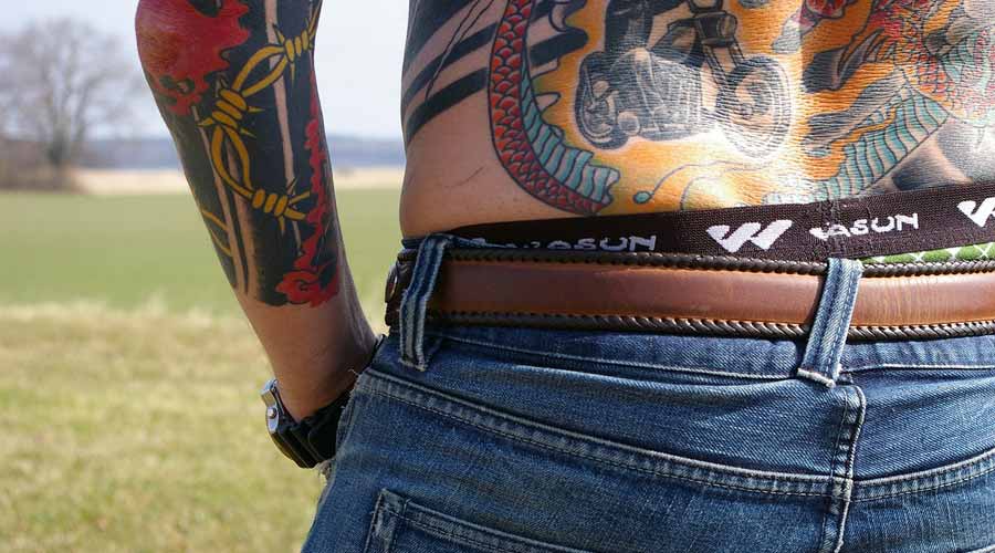 Tattoo Mann Haut